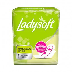 Absorvente Ladysoft Noturno Suave 8un Com Abas