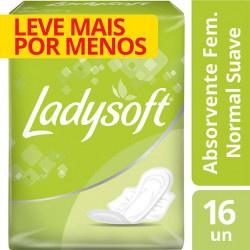 Absorvente Ladysoft Normal Suave 16un Com Abas