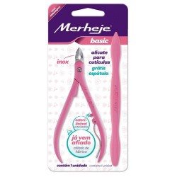 Alicate De CutÍculas Merheje Basic Rosa+espatula