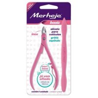 Alicate De CutÍculas Merheje Basic Super + EspÁtula Rosa