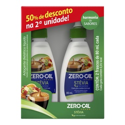 AdoÇante Zero-cal Stevia 2x80ml Promo