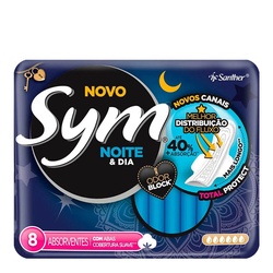 Absorvente Sym Noite E Dia Suave Com Abas Leve 8 Pague 7