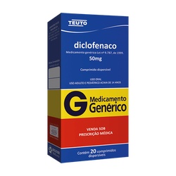 Diclofenaco PotÁssico 50mg 20cpr Disp Gen.teuto