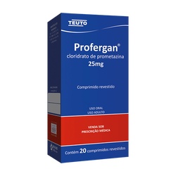 Profergan 25 Mg ? Caixa Com 20 Comprimidos. Antihistamínico/antiemético Indicado Conforme Bula. Consulte A Bula Para Ind
