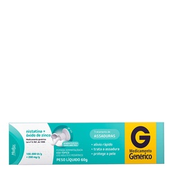 Nistatina + Oxido Zinco Pomada 60g Gen.medley