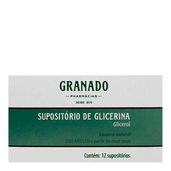 SupositÓrio Glicerina Adulto 12un Granado