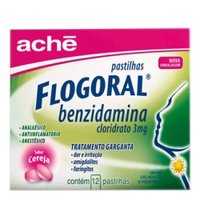 Flogoral Pastilha 3mg 12un Cereja