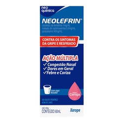 Neolefrin 1mg/ml + 0,4mg/ml + 40mg/ml Xpe Cereja 60ml