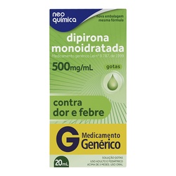Dipirona Monoidratada 500mg/ml Gotas 20ml Gen.neo QuÍmica