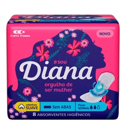 Absorvente Diana Suave 8un Sem Abas