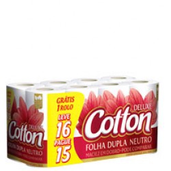 Papel HigiÊnico Cotton Leve 16un Pague 15un Folha Dupla 30m