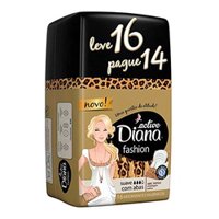 Absorvente Diana Fashion Leve 16 Pague 14un Com Abas