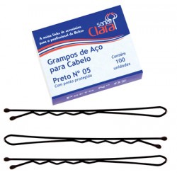 Grampo Santa Clara N5 Preto 100un