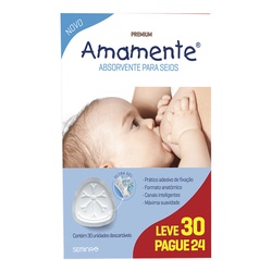 Absorvente Para Seios Amamente Leve30un Pague24un