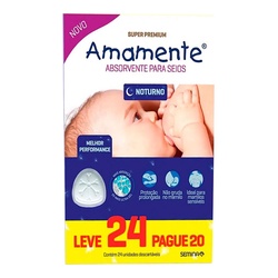 Absorvente Para Seios Amamente Noturno Leve30un Pague24un