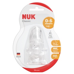 Bico Nuk Orto NÚmero 1 Silicone 2un 709090-1b