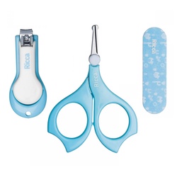 Kit Manicure Ricca Baby Colors Azul Ref.1657
