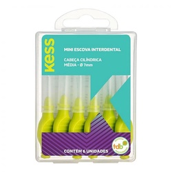 Escova Dental Kess Interdental CilÍndrica MÉdia 6un