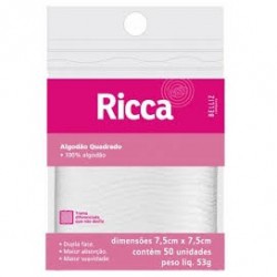 AlgodÃo Ricca Quadrado Facial 50un 3216