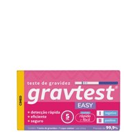 Grav Test Easy Teste De Gravidez. Teste Rápido Para Detecção De Hcg Na Urina Com Resposta Em Minutos. Leia A Bula Para I
