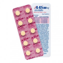 Ácido Acetilsalicílico 100 Mg ? 10 Comprimidos (aas_#44; Baixa Dose). Indicada Conforme Prescrição Para Prevenção Secund