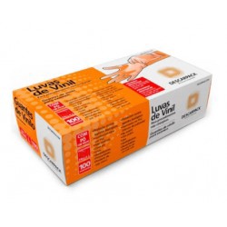 Luva De Vinil Descarpack Com Talco M 100un