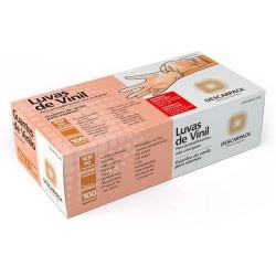 Luva De Vinil Descarpack Sem Talco G 100un