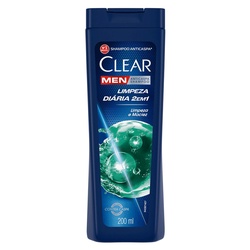 Shampoo Clear Men Anticaspa Limpeza DiÁria 2 Em 1 200ml
