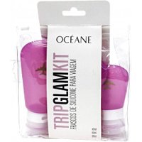 Kit Viagem Oceane Frascos De Silicone Glam 30/60/89ml
