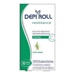 Folhas DepilatÓria Depiroll Facial Algas 16un
