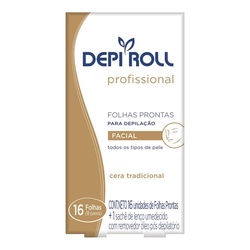 Folhas DepilatÓria Depiroll Facial Tradicional 16un Amarela