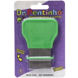 Pente Dr Pentinho Fino Verde AÇo InoxidÁvel Und