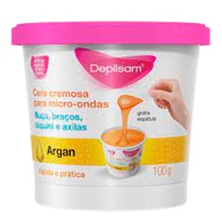 Cera DepilatÓria Depilsam Corporal Cremosa Micro-ondas Argan 100g