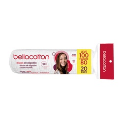 AlgodÃo Bellacotton Disco Leve 100un Pague 80un