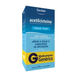 Acetilcisteina 20mg/ml Xpe Ped 120ml Gen.geolab
