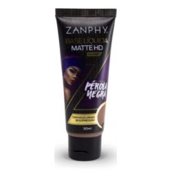 Base LÍquida Matte Zanphy Hd PÉrola Negra 10 30ml