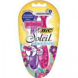 Aparelho DepilatÓrio Bic Soleil Shave Trim Rosa E Roxo 2un