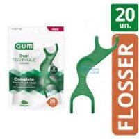 Fio Dental Gum Flosser Dual Technique Menta 20un