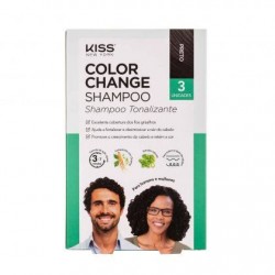 Shampoo Kiss Tonalizante Color Change Preto SachÊ 3un