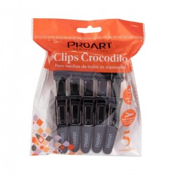 Clips Proart Crocodilo Preto 5un