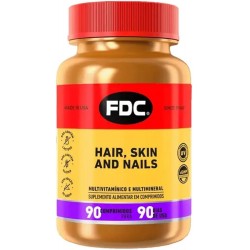 Hair Skin And Nails Fdc 90cpr Cabelo Pele E Unha
