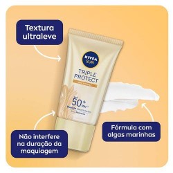 Protetor Solar Nivea Sun F Fps50 Triple Protect Antissinais 40ml