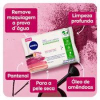LenÇo Demaquilante Nivea Rosa 3em1 AÇÃo Hidratante 25un