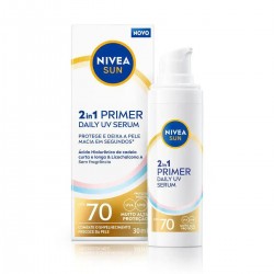 Protetor Solar Nivea Primer Daily Uv 2 Em 1 Serum Fps70 30ml
