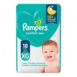 Fralda Pampers Confort Sec PacotÃo Xg 18un