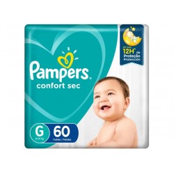 Fralda Pampers Confort Sec Super G 60un