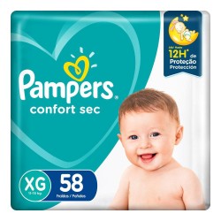 Fralda Pampers Confort Sec Super Xg 58un
