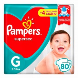 Fralda Pampers Supersec Jumbo G 80un