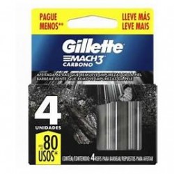 Carga Gillette Mach3 Carbono 4un