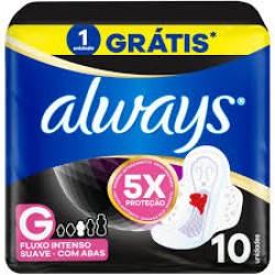 Absorvente Always Noites Tranquilas G Suave Com Abas 10un